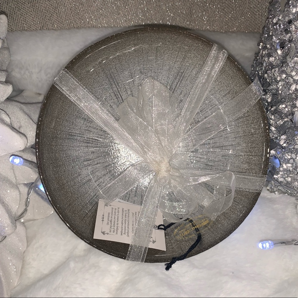 AKCAM TURKISH GLASS SPARKLE SILVER STARBURST BOWLS